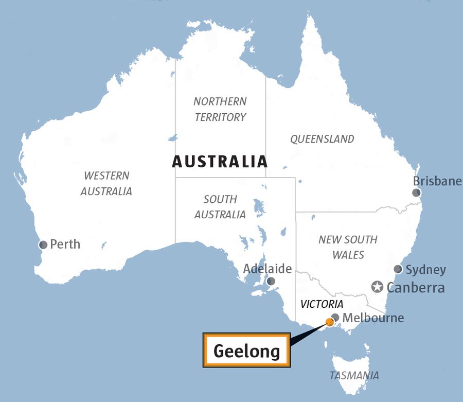 Geelong, Australia map